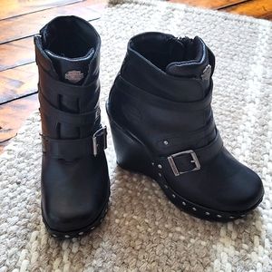 Harley davidson linley wedge boot size 6M